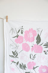Peony Tea Towel from Jubilee Trading Company