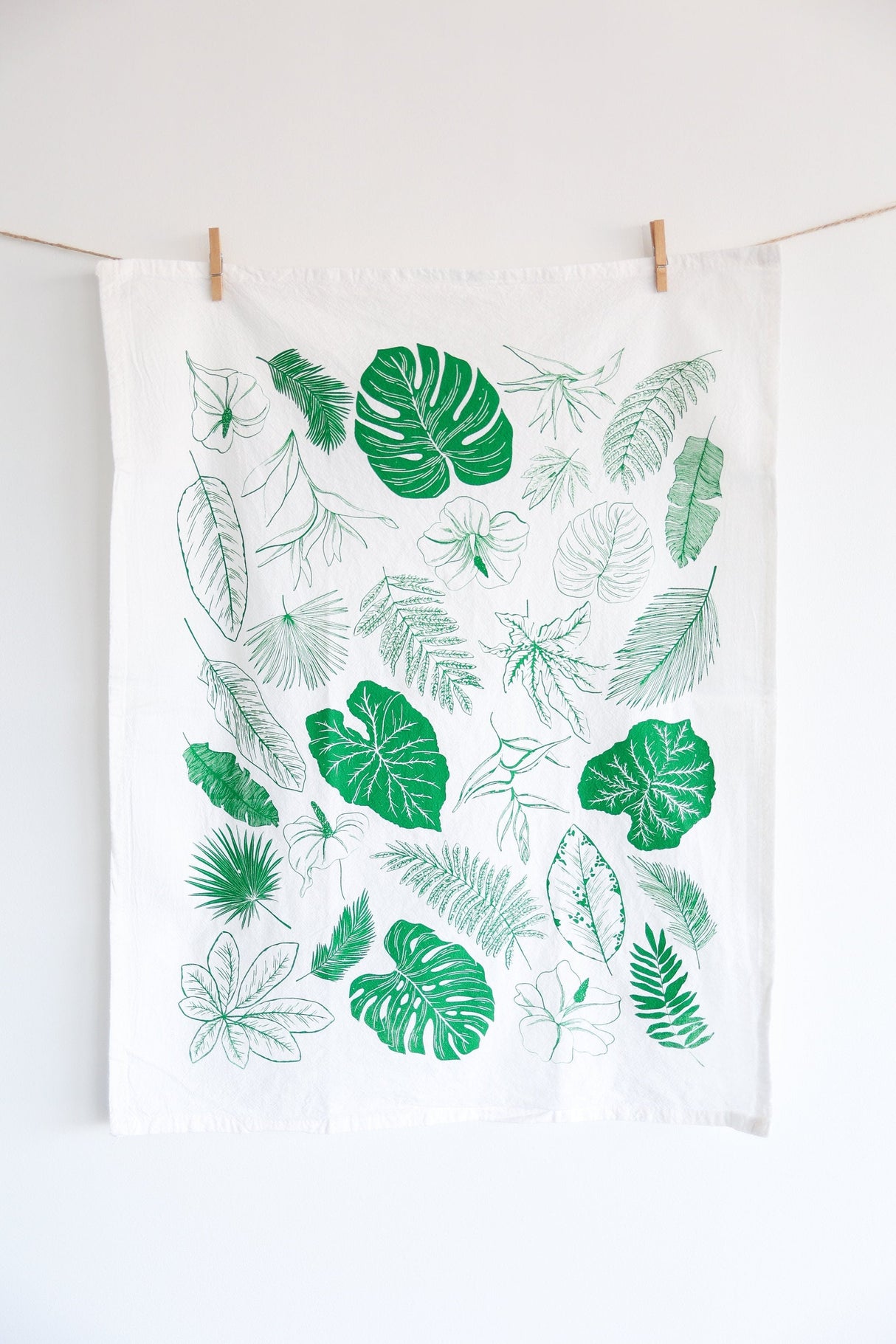 Tropical Leaves Tea Towel from Jubilee Trading Company