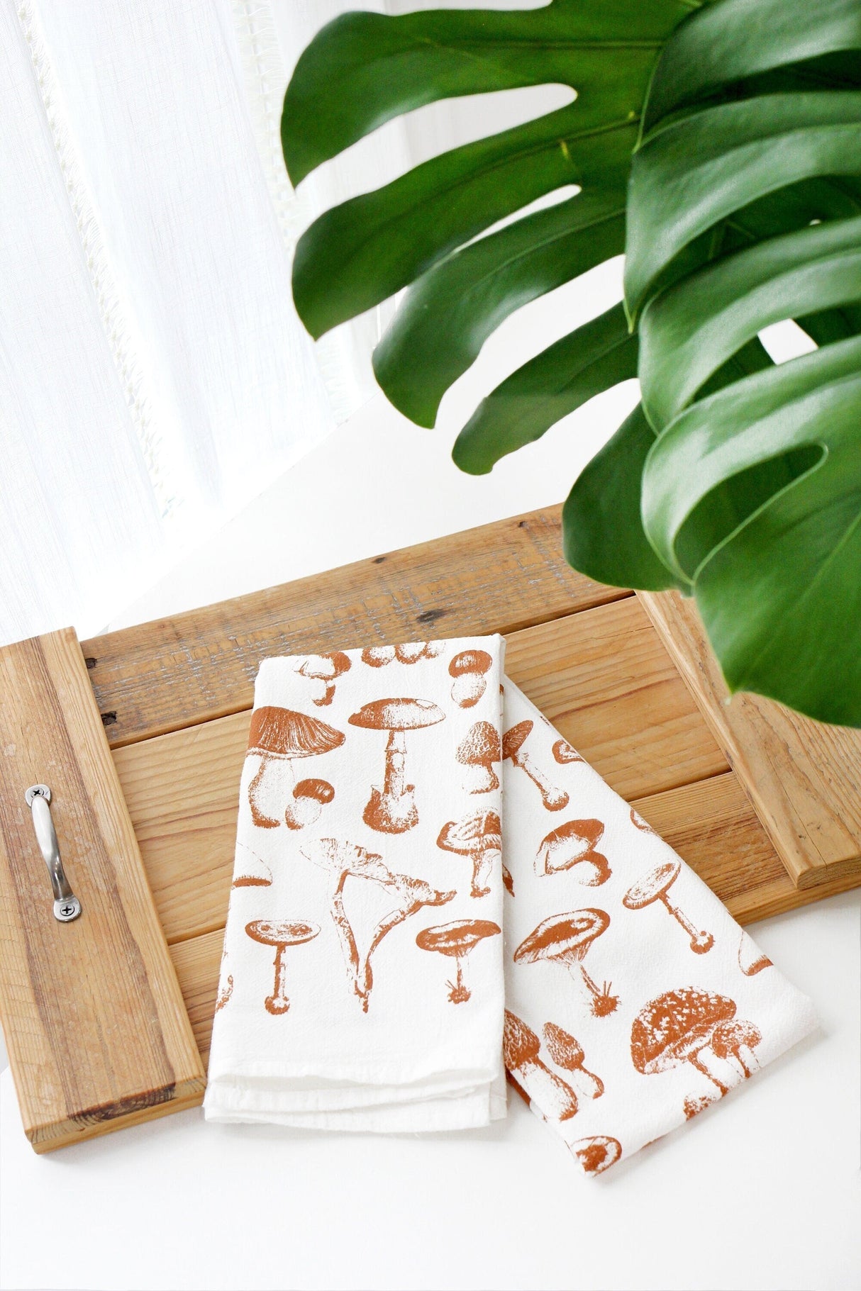 Mushroom Pattern Tea Towel From Jubilee Trading Company