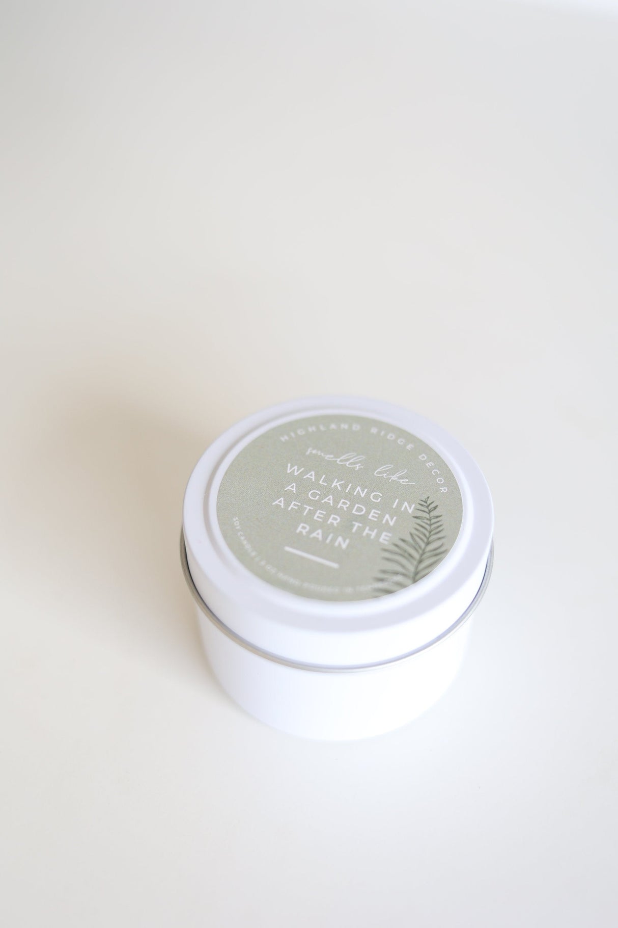 "Walking In A Garden After The Rain" Candle Tin from Jubilee Trading Company