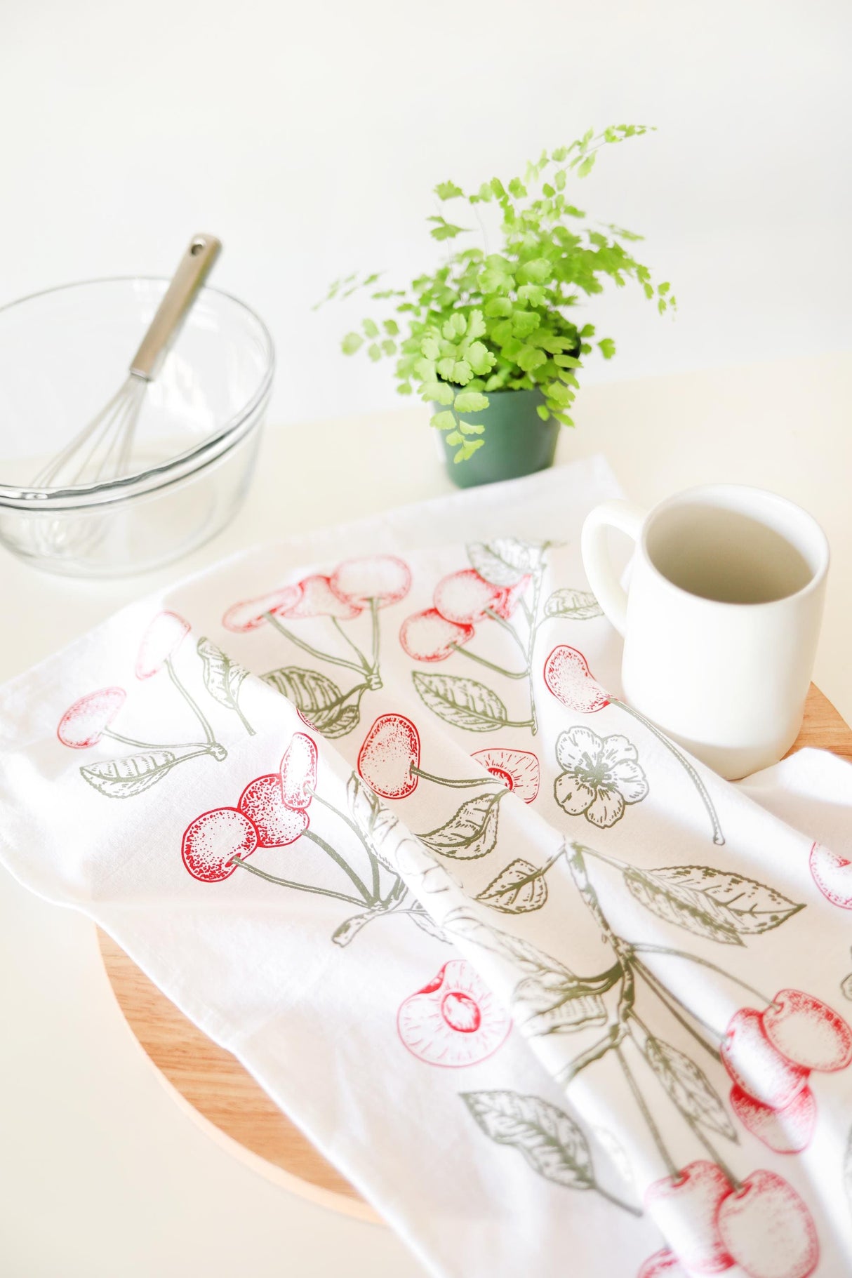 Cherry Tea Towel from Jubilee Trading Company