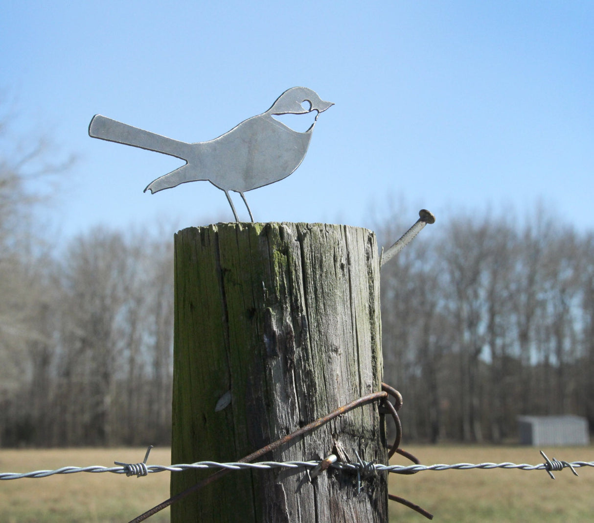 Metal Bird Statue - Mockingbird / Robin from Jubilee Trading Company