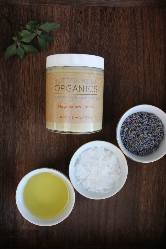 Organic Magnesium Lotion / Magnesium / Magnesium Cream / Magnesium Butter / Magnesium Body Butter / Magnesium Chloride / Magnesium Rub Balm From Butter Me Up Organics