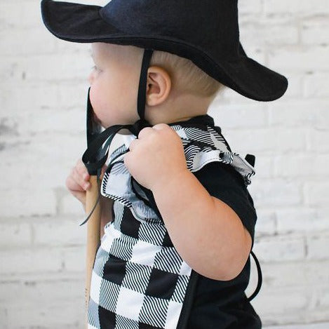 White Buffalo Plaid Flutter Bapron from BapronBaby
