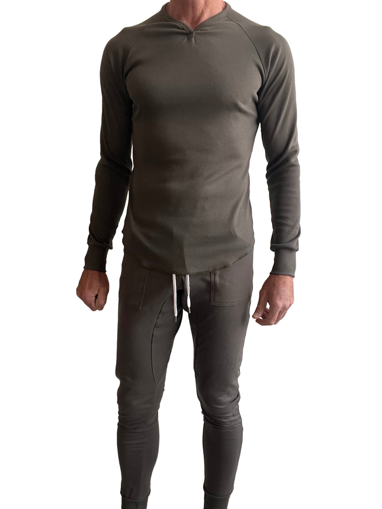 Thermal V-Neck Long Sleeve (Army Green) from 4-rth