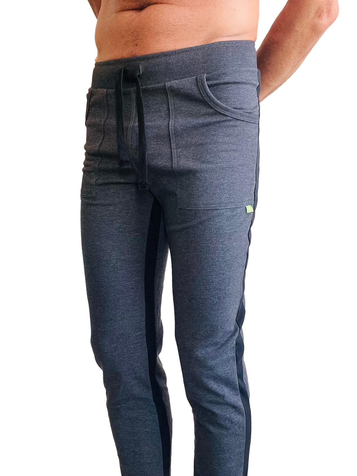 Eco-Track & Yoga Sweat Pant (Charcoal w/Black) from 4-rth