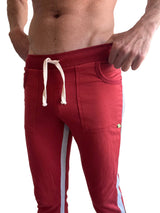 Eco-Track & Yoga Sweat Pant (Cinnabar Red w/Grey) from 4-rth