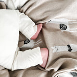 Luxury Knit Llama Swaddle Baby Blanket from Bleu La La