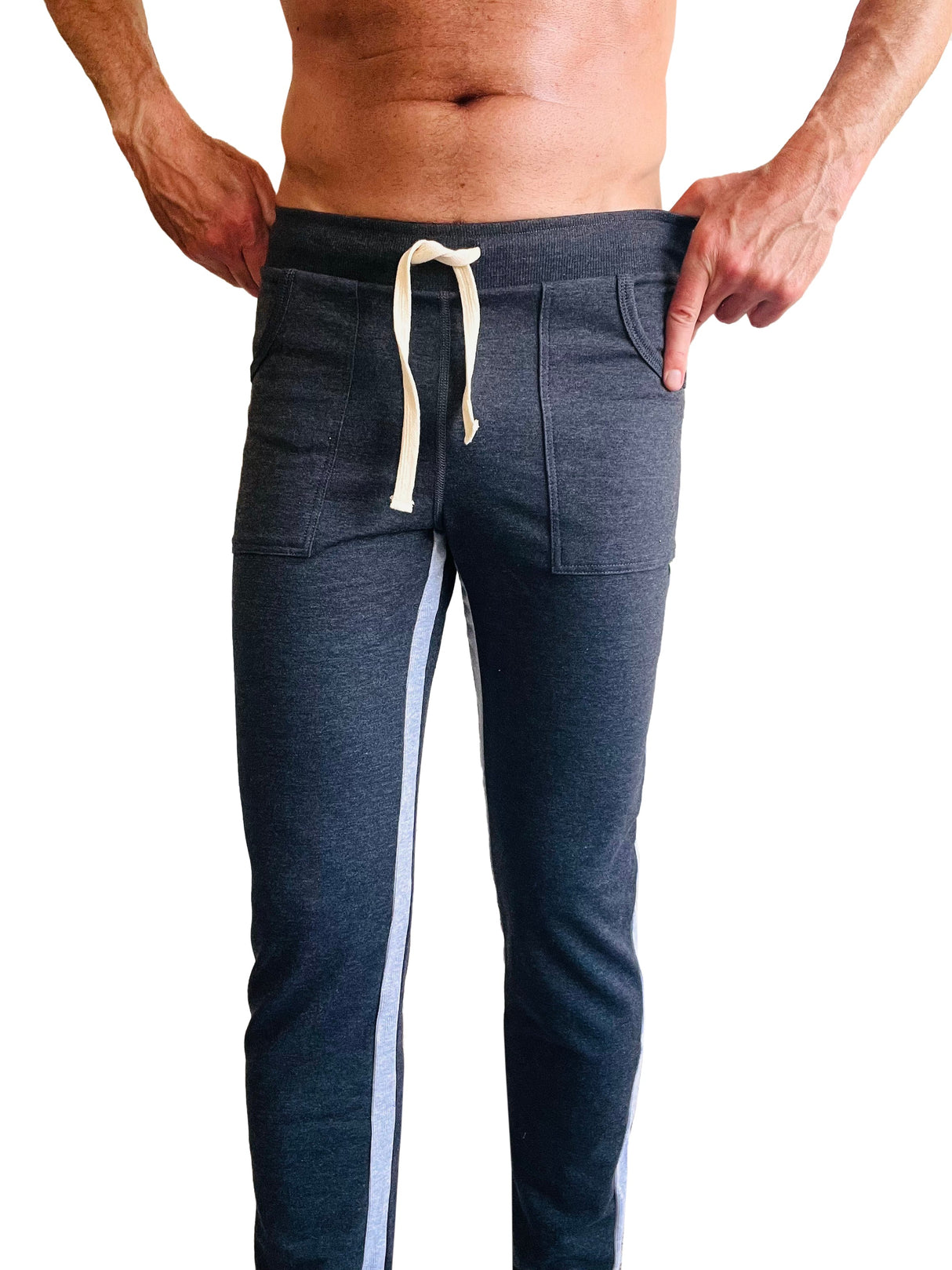 Eco-Track & Yoga Sweat Pant (Charcoal w/Grey) from 4-rth