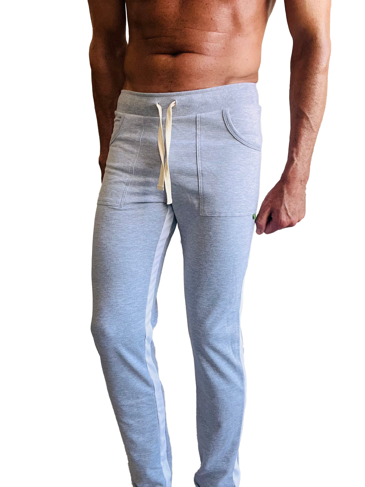 Eco-Track & Yoga Sweat Pant (Heather Grey w/White) from 4-rth