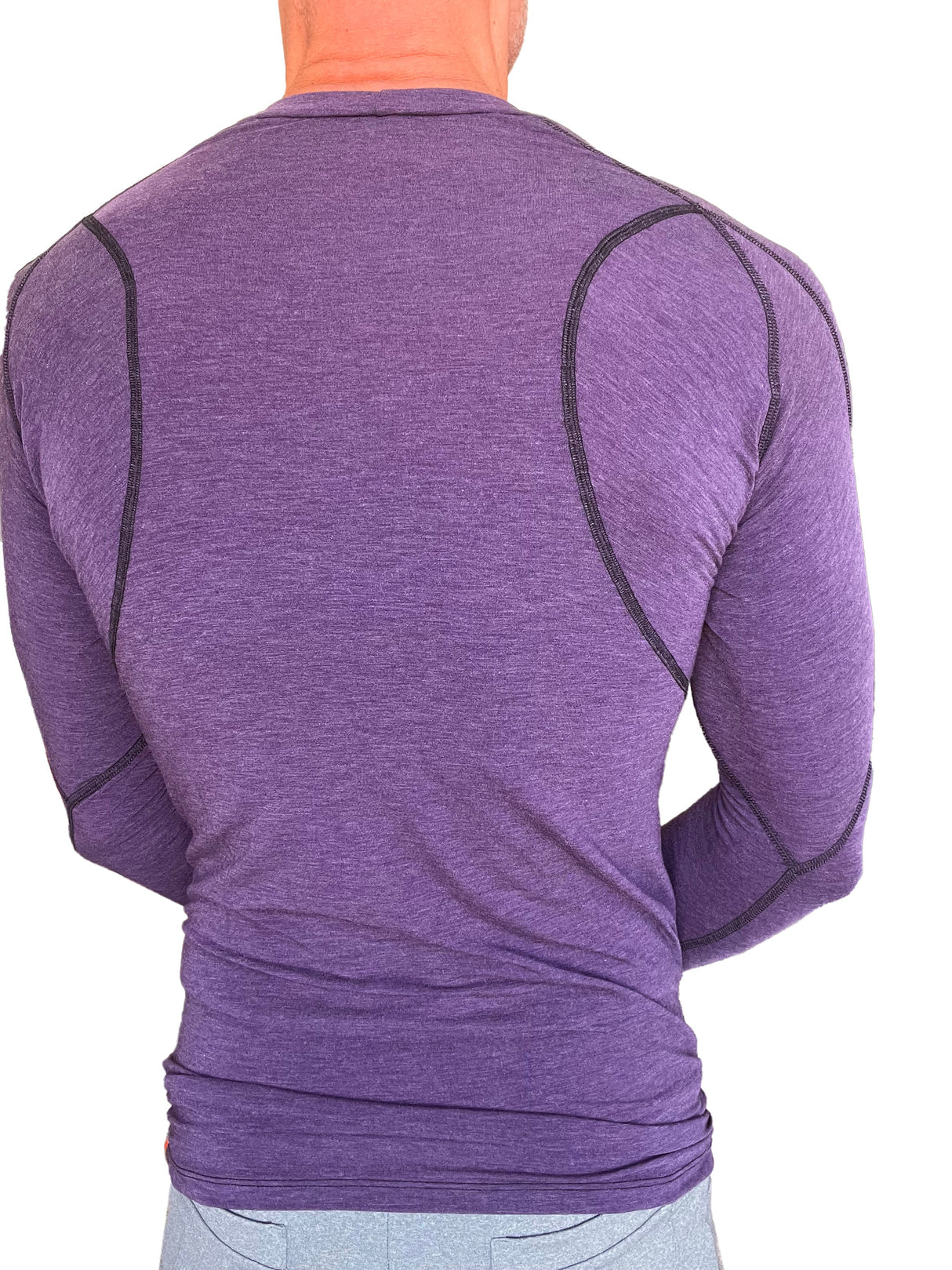 Designer Raglan Crew-Neck Tee - Long Sleeve (Eggplant Purple) from 4-rth