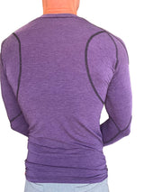 Designer Raglan Crew-Neck Tee - Long Sleeve (Eggplant Purple) from 4-rth