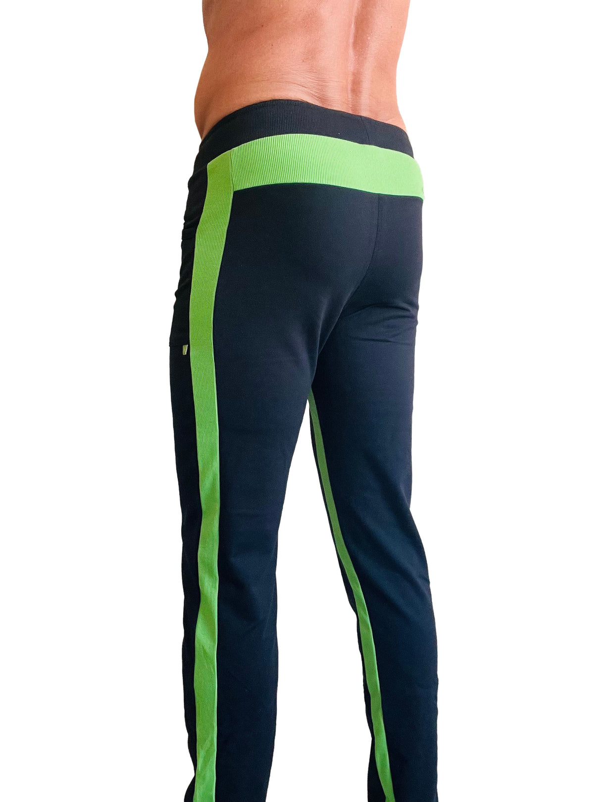 Eco-Track & Yoga Sweat Pant (Black w/Bamboo Green) from 4-rth