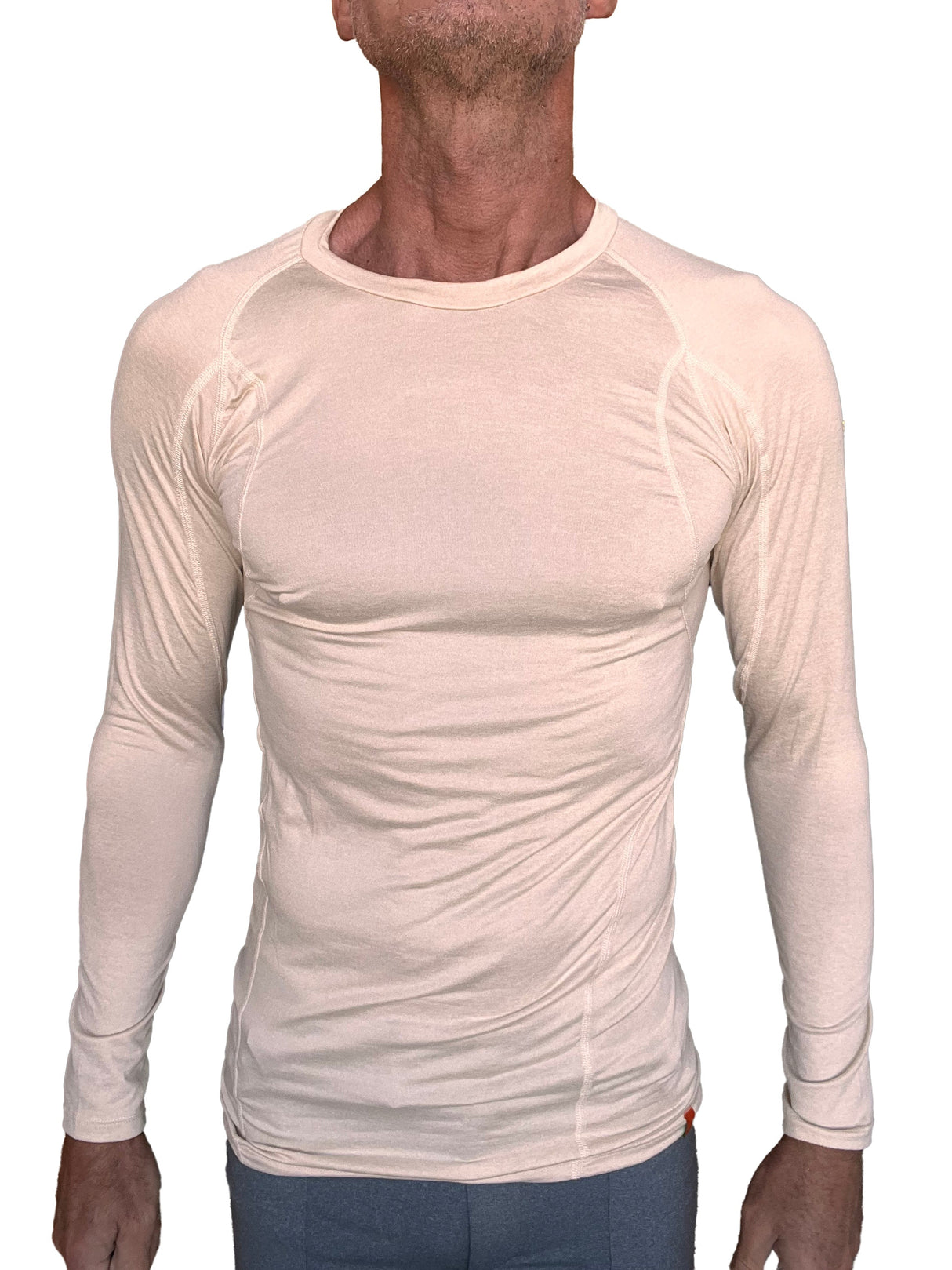 Designer Raglan Crew-Neck Tee - Long Sleeve (Sand Beige) from 4-rth
