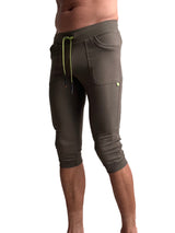 Cuffed Yoga Pants (Army Olive Green) from 4-rth