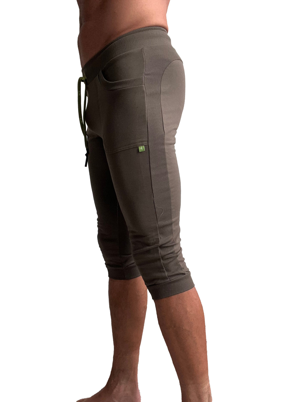 Cuffed Yoga Pants (Army Olive Green) from 4-rth