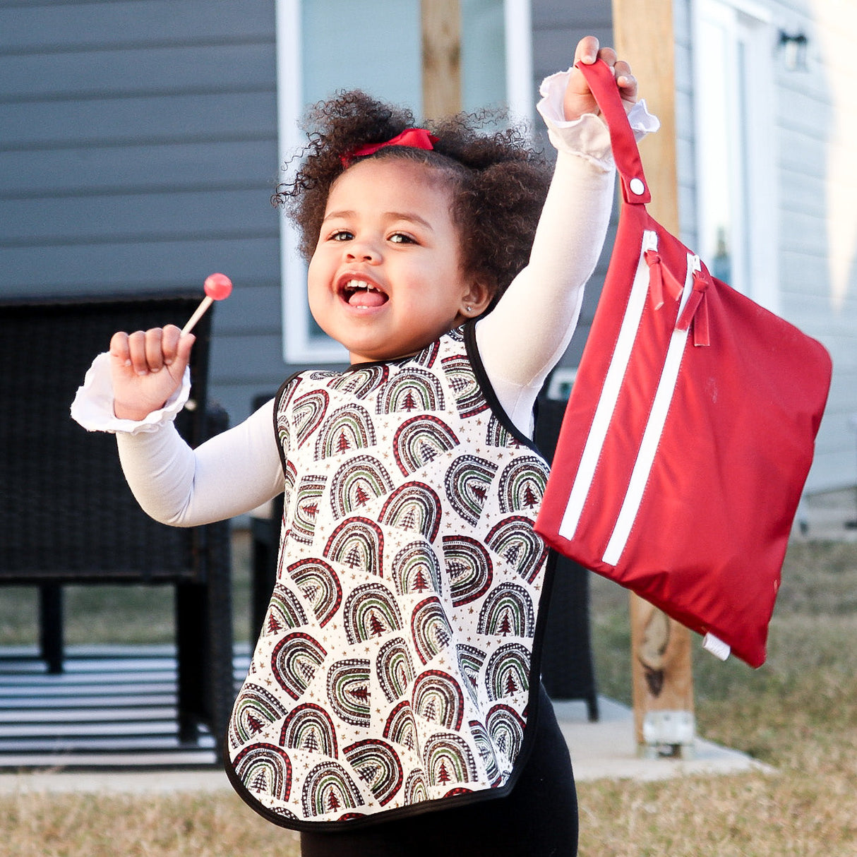 Solid Cranberry Minimalist - Waterproof Wet Bag (For mealtime, on-the-go, and more!) from BapronBaby