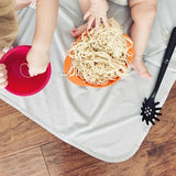 Solid Light Gray Minimalist Splash Mat - A Waterproof Catch-All for Highchair Spills and More! from BapronBaby
