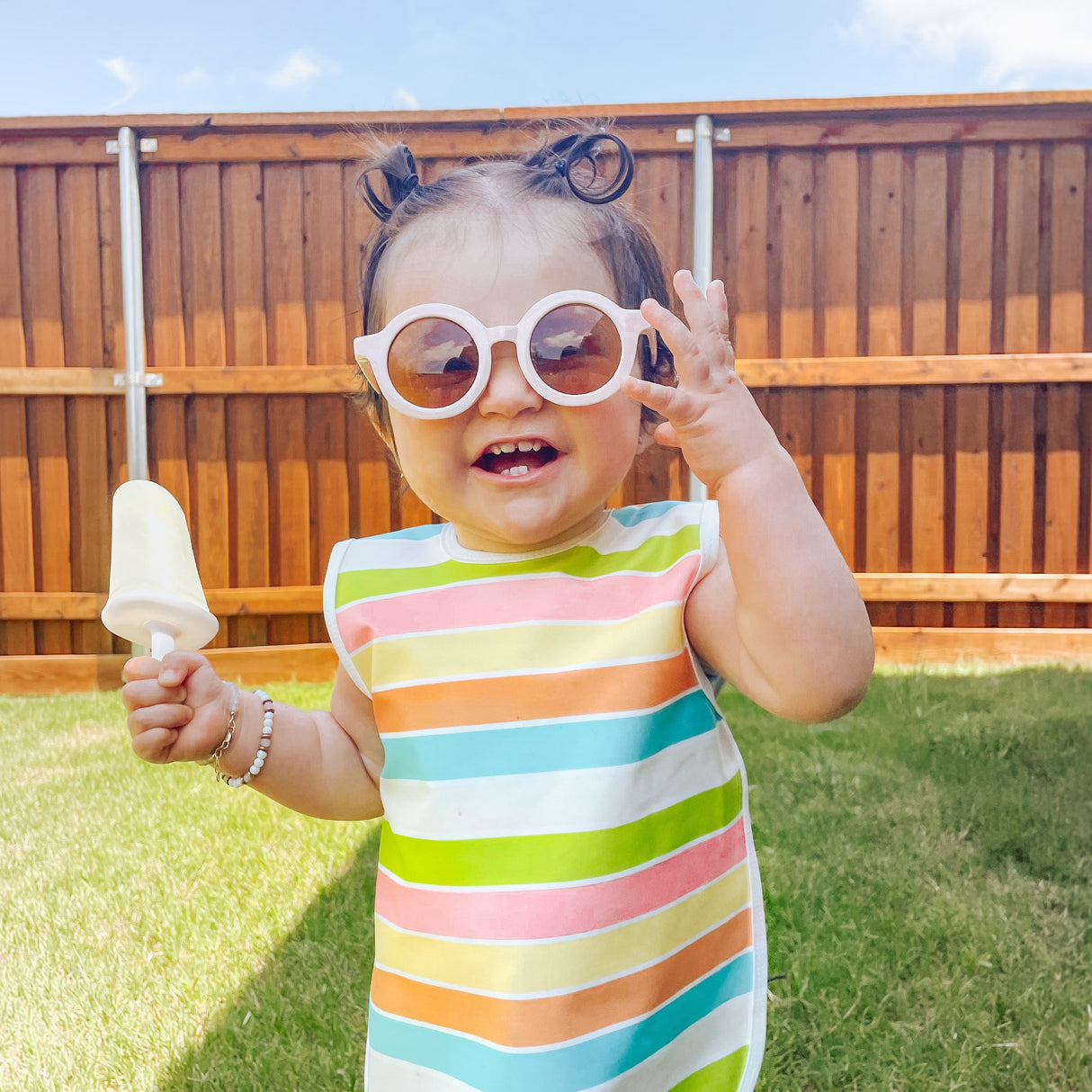 Rainbow Stripes Bapron from BapronBaby
