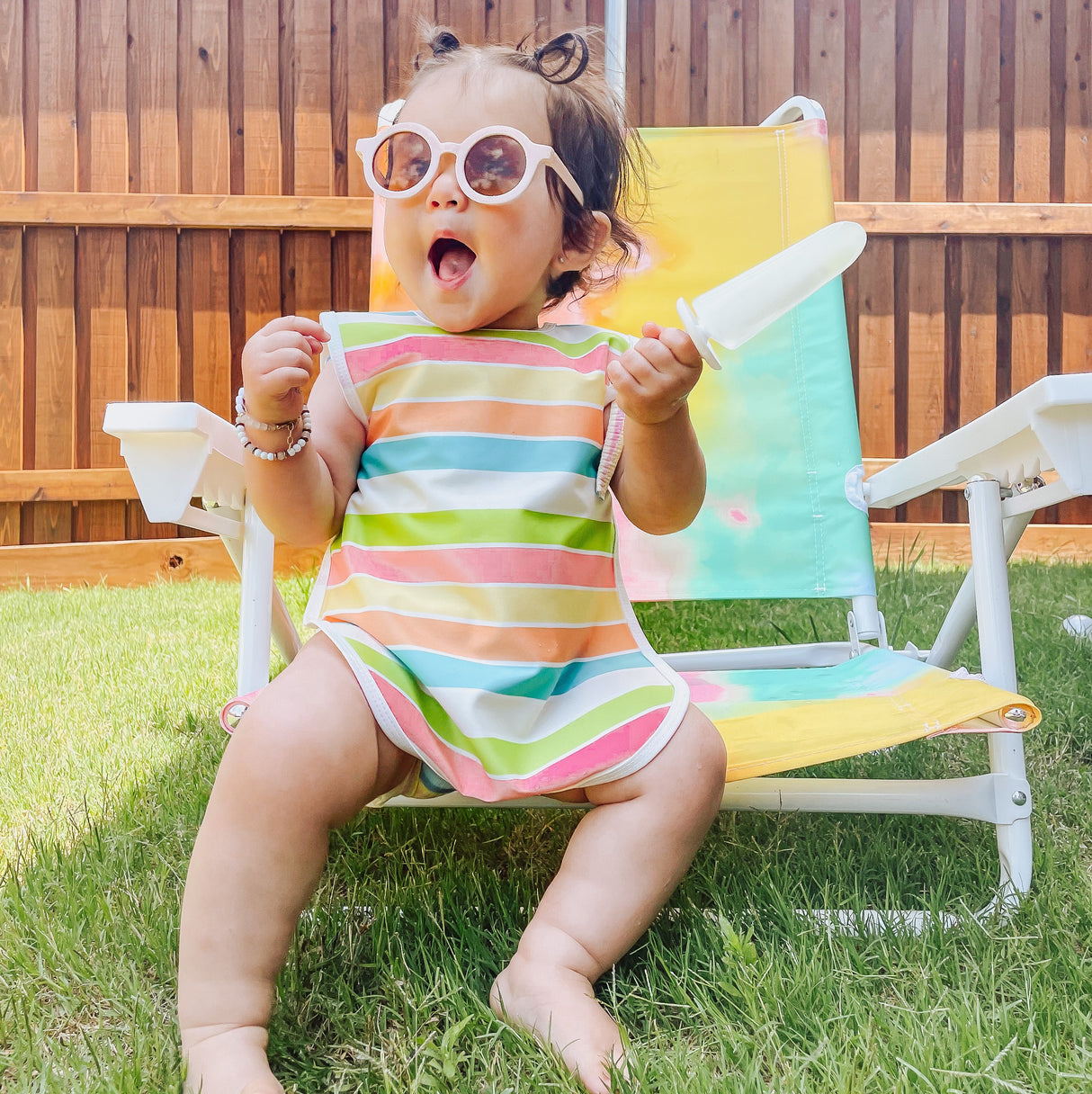 Rainbow Stripes Bapron from BapronBaby