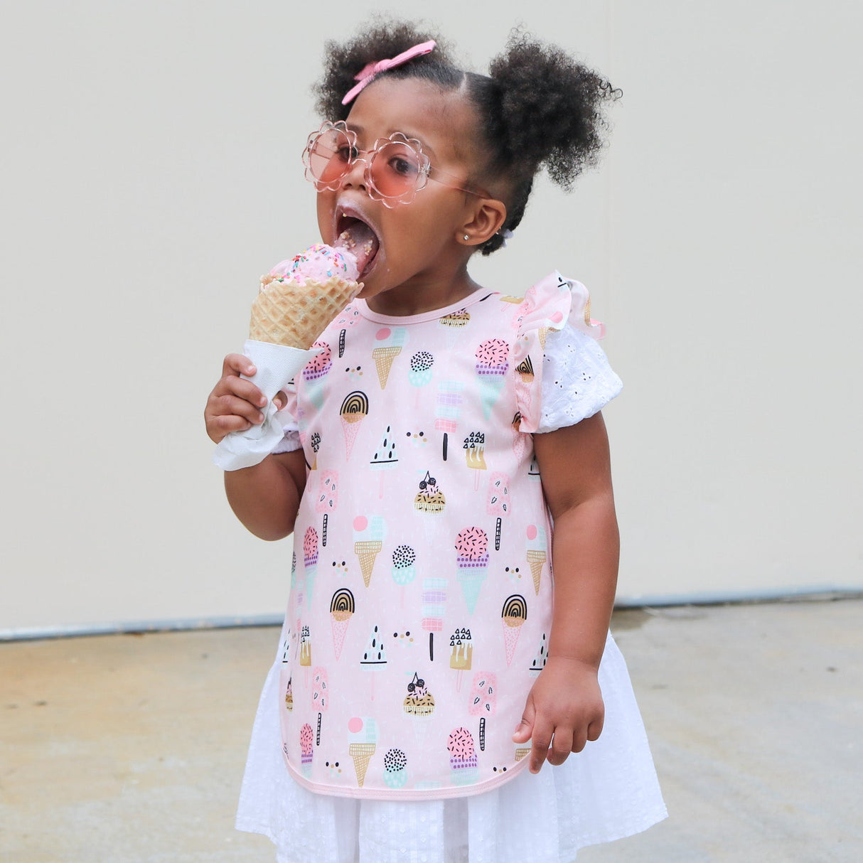 Pink Ice Cream Flutter Bapron from BapronBaby