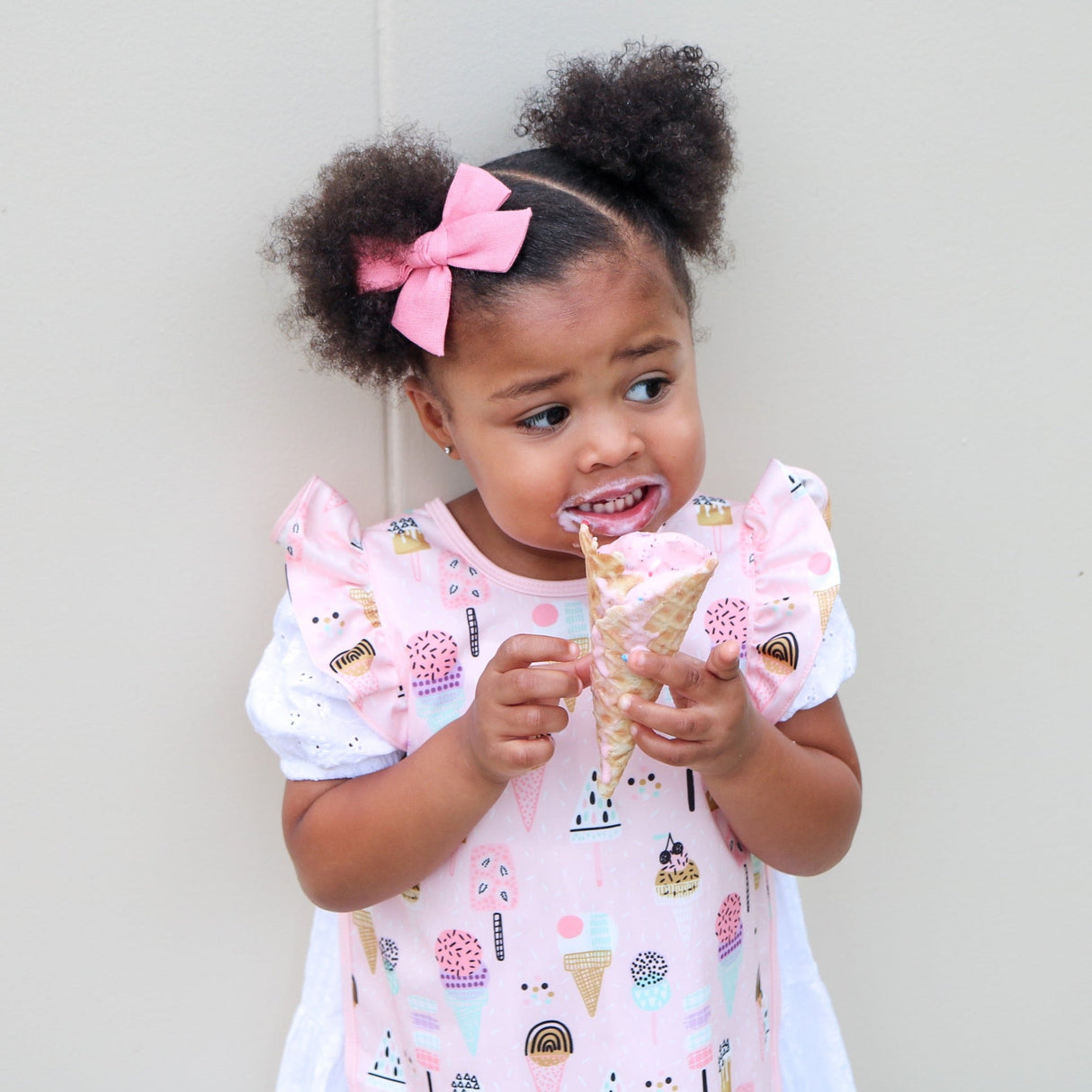 Pink Ice Cream Flutter Bapron from BapronBaby