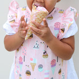 Pink Ice Cream Flutter Bapron from BapronBaby
