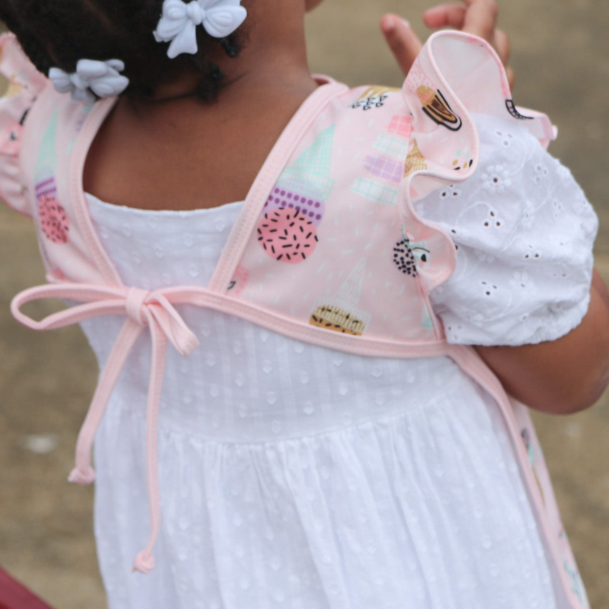 Pink Ice Cream Flutter Bapron from BapronBaby