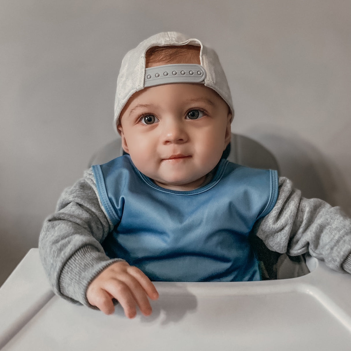 Solid Dusty Blue Minimalist Bapron from BapronBaby