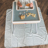 Dino Friends - Sage Splash Mat - A Waterproof Catch-All for Highchair Spills and More! from BapronBaby