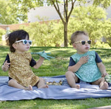 Solid Light Gray Minimalist Splash Mat - A Waterproof Catch-All for Highchair Spills and More! from BapronBaby