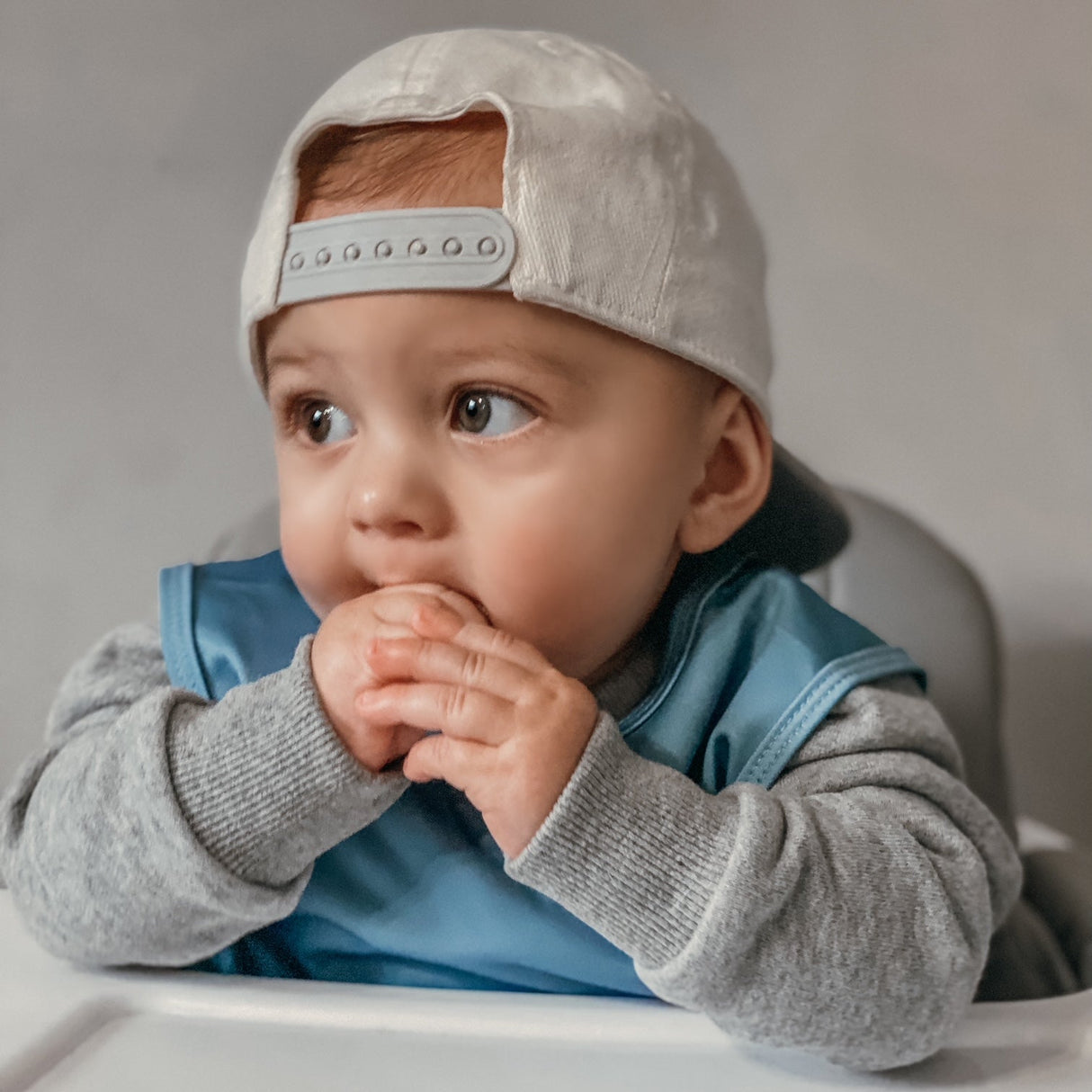 Solid Dusty Blue Minimalist Bapron from BapronBaby