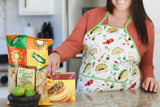 Taco Party Apron - fits sizes youth small through adult 2XL from BapronBaby