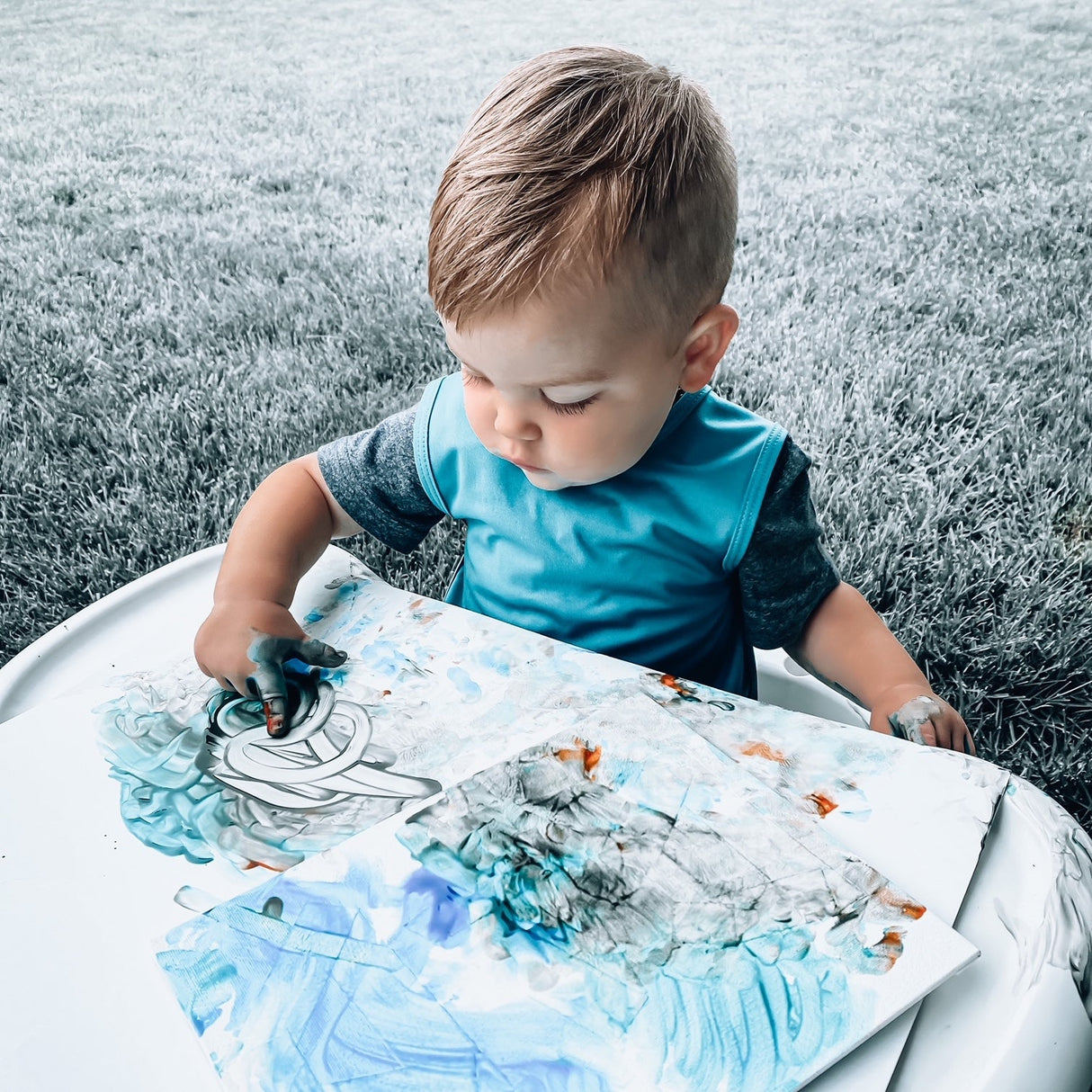 Solid Teal Minimalist Bapron from BapronBaby