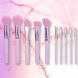 Makeup Brush - 10pc Marble Makeup Brush Collection Set from Prolux Cosmetics