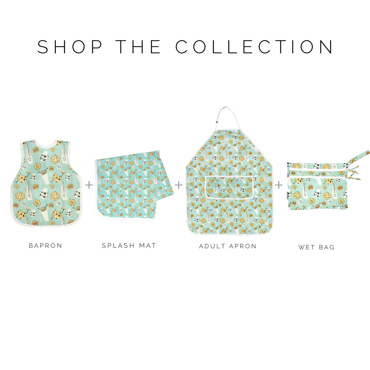 Cookies & Milk Apron - fits sizes youth small through adult 2XL from BapronBaby