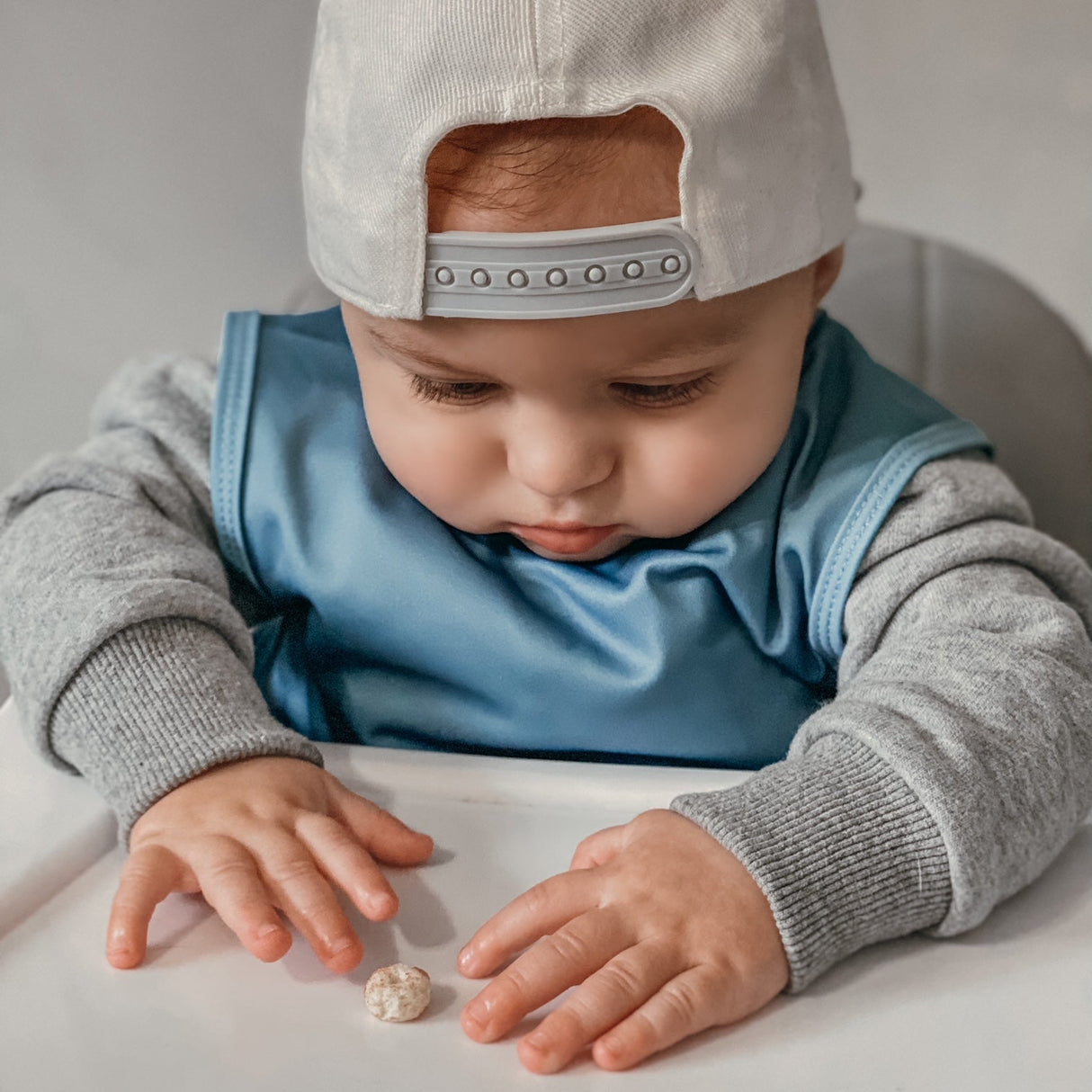 Solid Dusty Blue Minimalist Bapron from BapronBaby