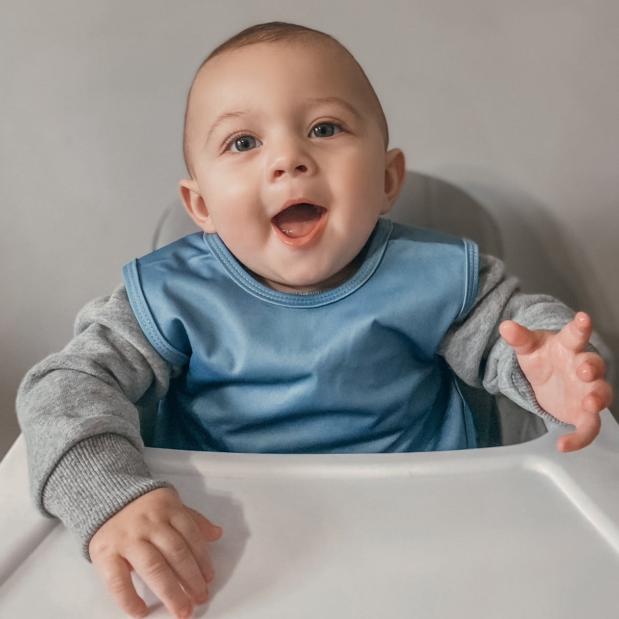 Solid Dusty Blue Minimalist Bapron from BapronBaby