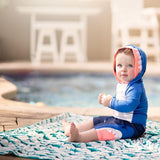 Shark Attack Splash Mat - A Waterproof Catch-All for Highchair Spills and More! from BapronBaby