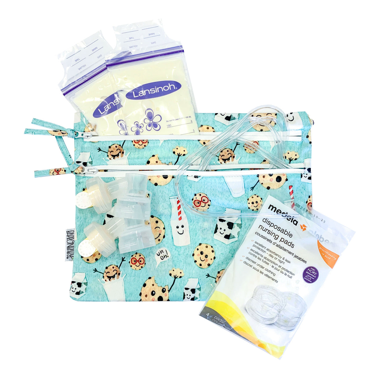 Cookies & Milk - Waterproof Wet Bag (For mealtime, on-the-go, and more!) from BapronBaby