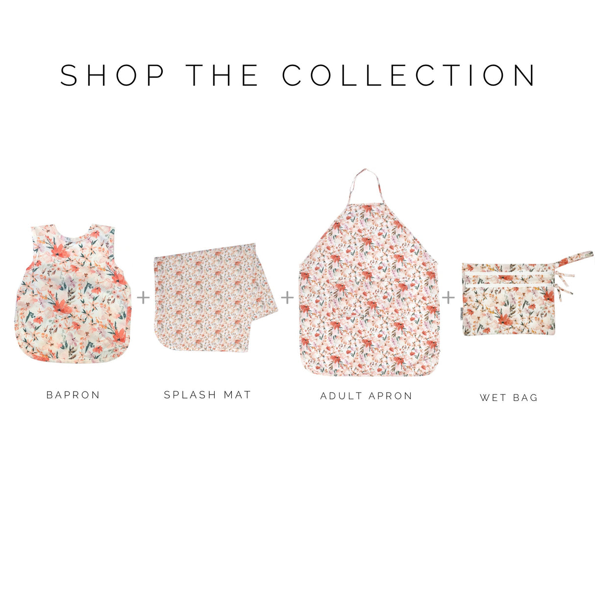 Peachy Dreams - Waterproof Wet Bag (For mealtime, on-the-go, and more!) from BapronBaby