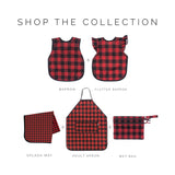 Red Buffalo Plaid Splash Mat - A Waterproof Catch-All for Highchair Spills and More! SALE from BapronBaby