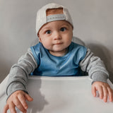 Solid Dusty Blue Minimalist Bapron from BapronBaby