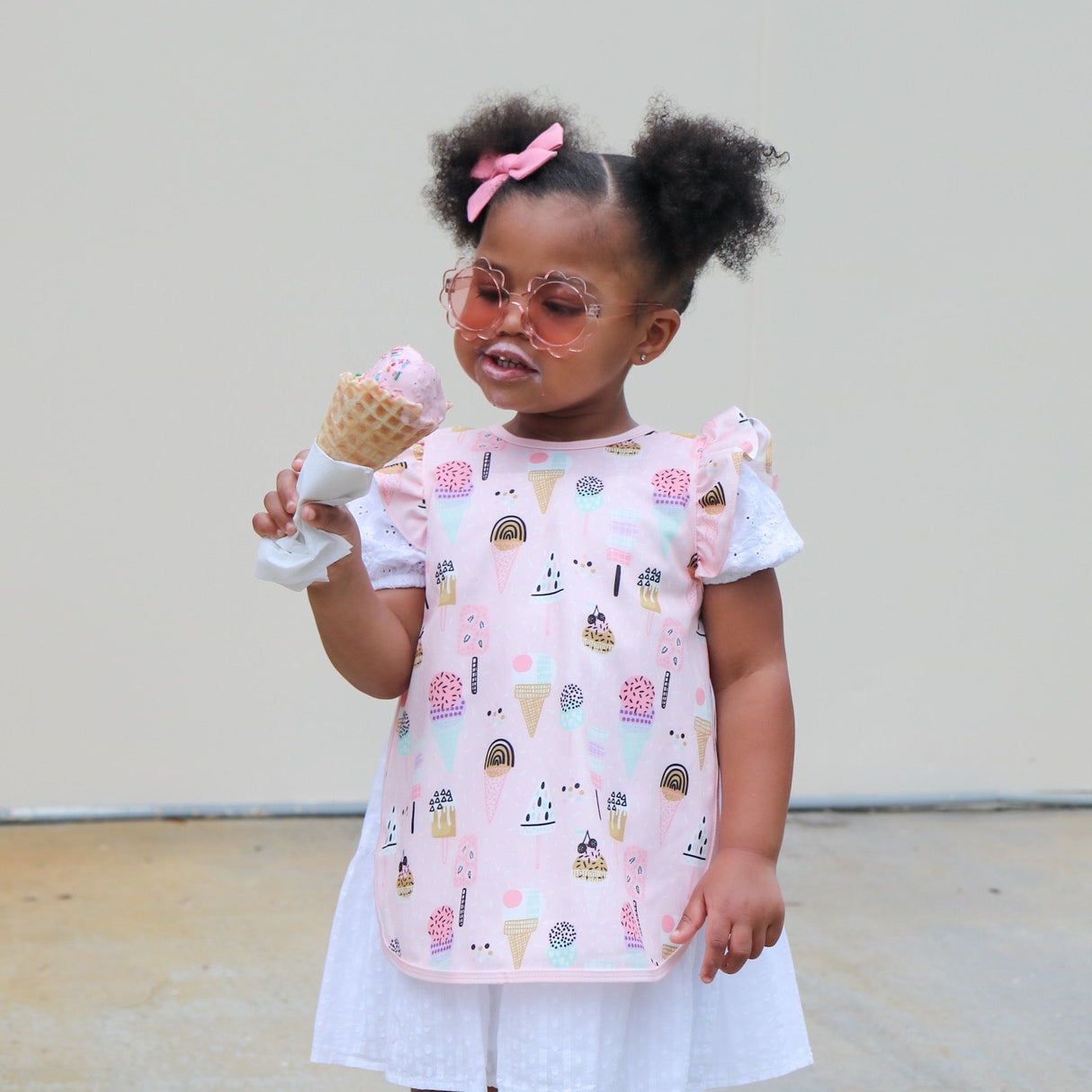 Pink Ice Cream Flutter Bapron from BapronBaby