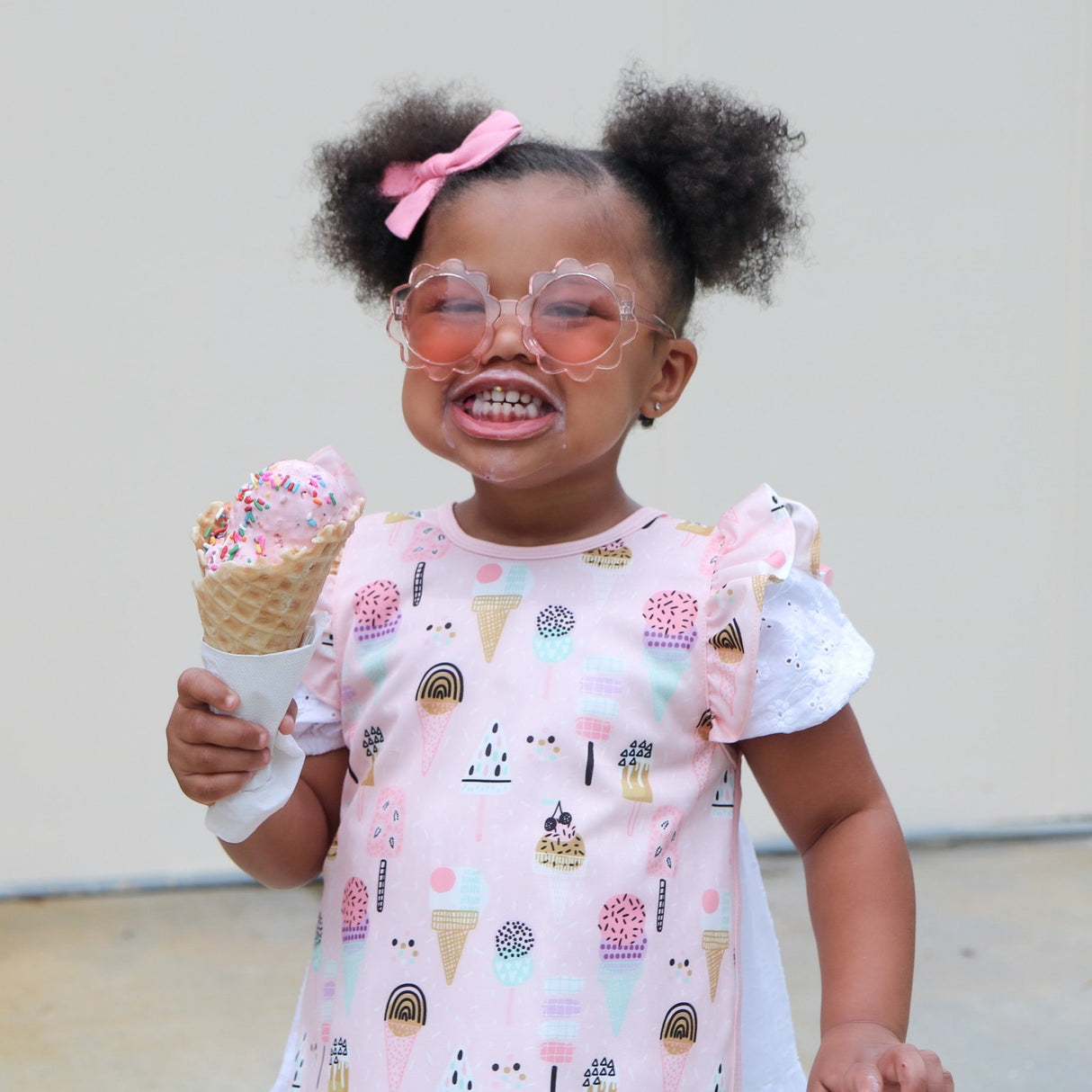 Pink Ice Cream Flutter Bapron from BapronBaby