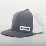 Premium Active 5-Panel DadVibe Hat (Heather Grey/White) from DadBod Apparel
