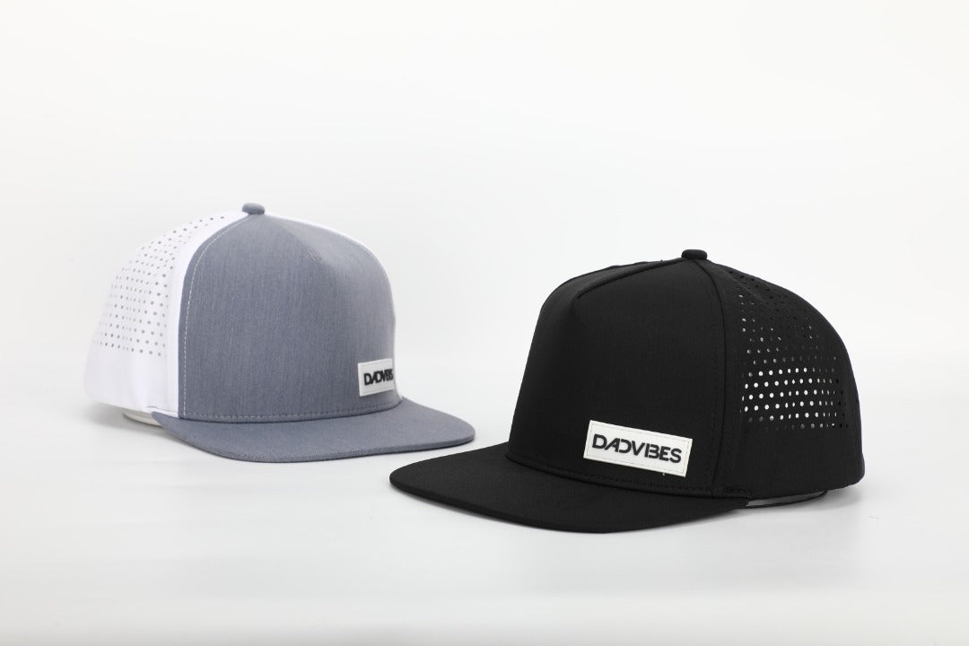 Premium Active 5-Panel DadVibe Hat (Black) from DadBod Apparel