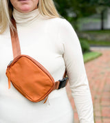The Lennon Nylon Belt Bag, Sling Bag, Waist Bag | Burnt Orange from Babs+Birdie