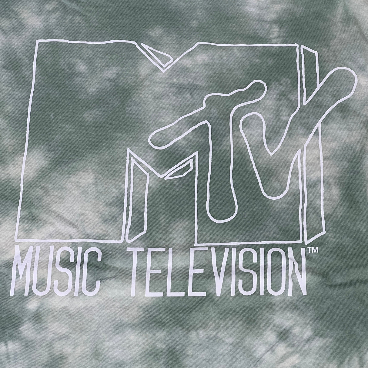 MTV Mint and White Tie-Dye Short Sleeve T-Shirt Women's Sz XL 86947(New) from PayWut