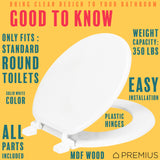 PREMIUS Wood Toilet Seat, Standard Round, 17 Inches from ShopBobbys